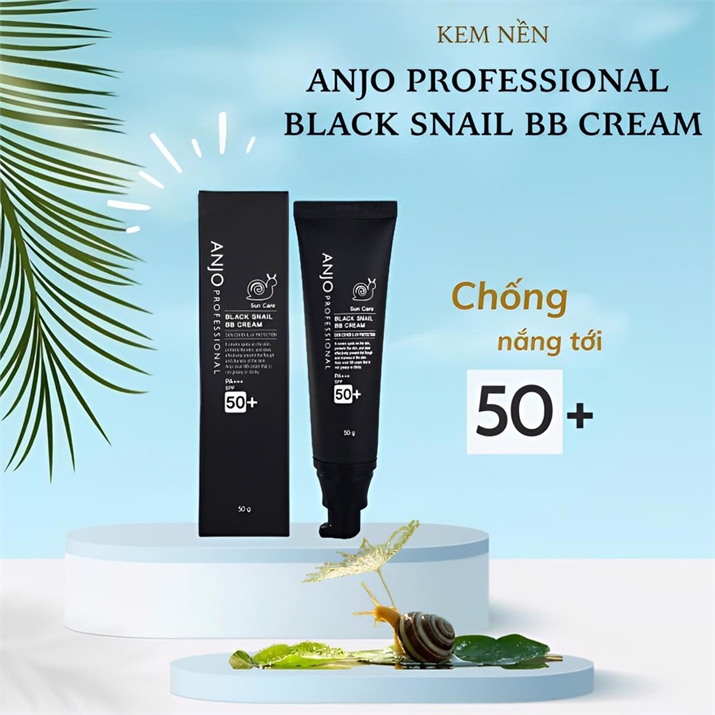 ANJO Kem Nền Professional Black Snail BB Cream SPF50+ PA +++ 50g 5