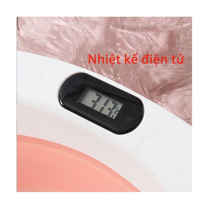 Chậu tắm gấp gọn cho bé có nhiệt kế điện tử Trẻ sơ sinh 5