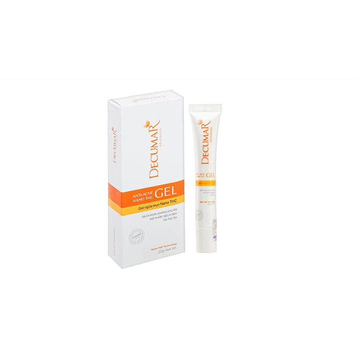 Gel Anti - Acne Nano THC Decumar ngừa mụn, mờ thâm tuýp 20g 1