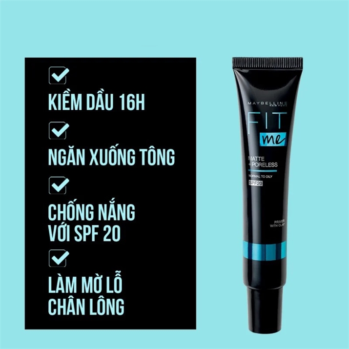 Maybelline Kem lót Fit Me Matte + Poreless Primer 30ml 5