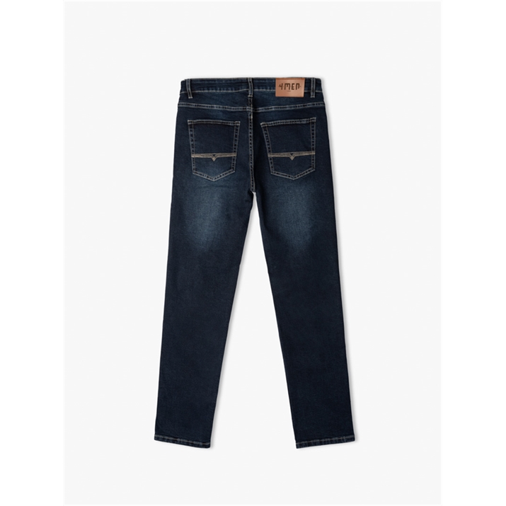 QUẦN JEANS XANH REGULAR TÚI THÊU QJ072 5