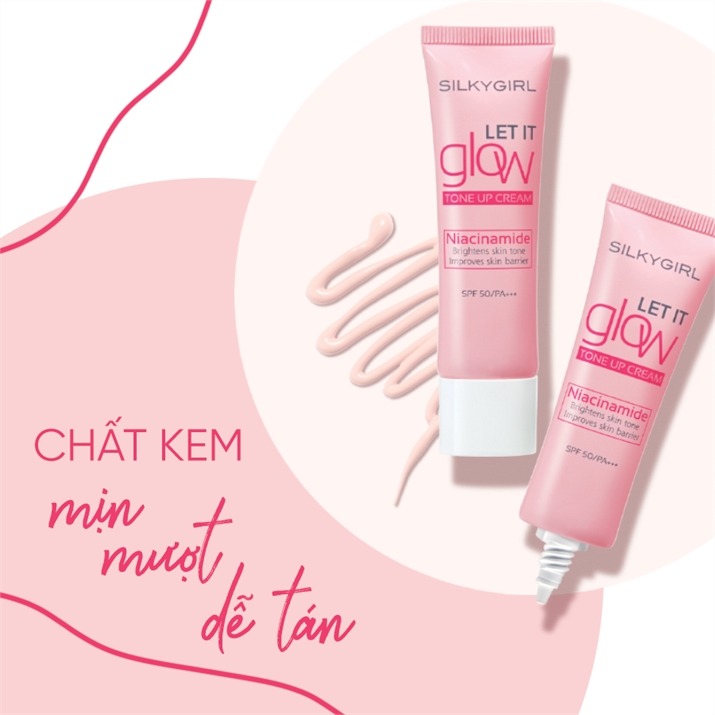 Silkygirl Kem lót nâng tông Let it Glow Tone Up Cream 25ml - 01 Radiant 1