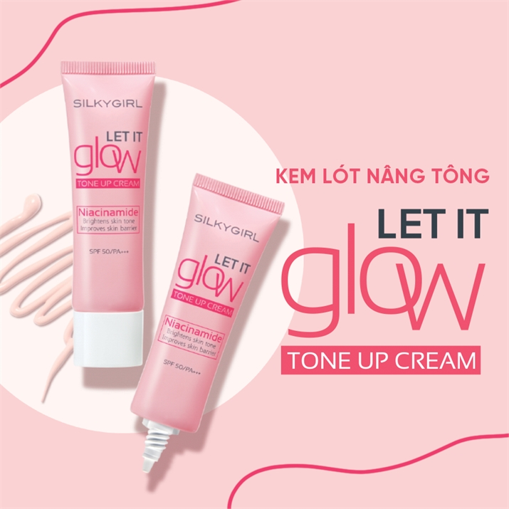 Silkygirl Kem lót nâng tông Let it Glow Tone Up Cream 25ml - 01 Radiant 3