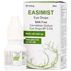 Nước mắt nhân tạo Easimist Eye Drops Indiana Ophthalmics giúp giảm khô và mỏi mắt (5ml)